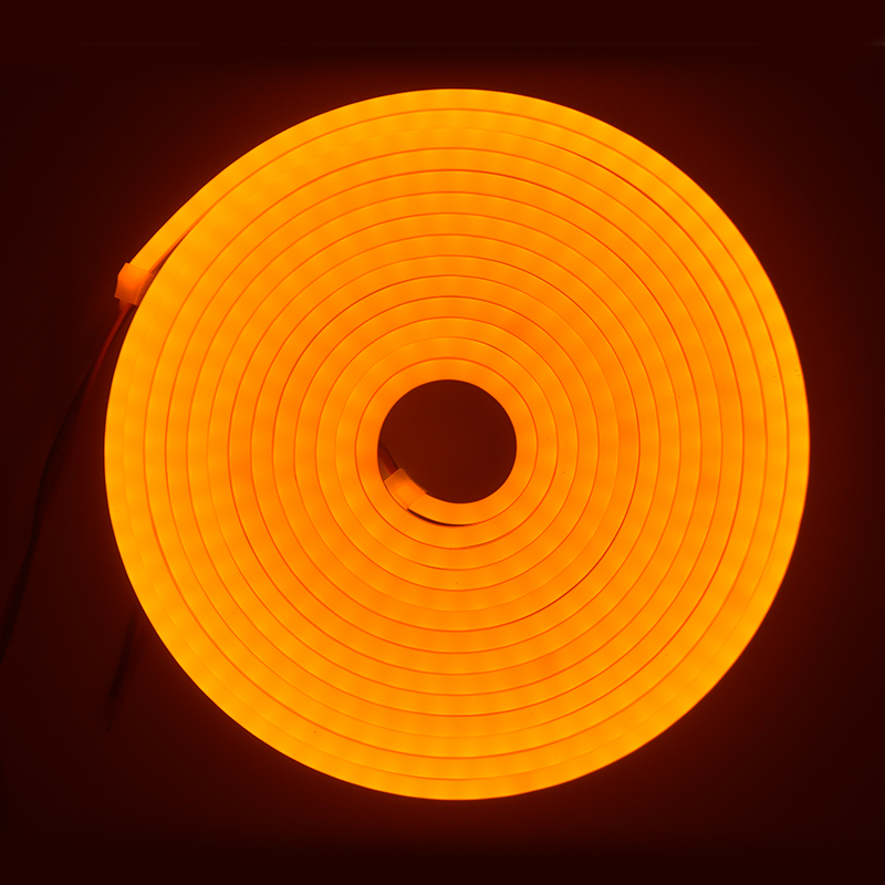 Silicone Intergrated  Gold Yellow LED strip 612 DC12V IP67 7.2w 9w