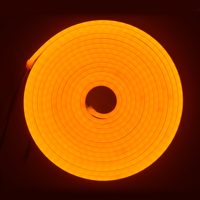 Silicone Intergrated  Gold Yellow LED strip 612 DC12V IP67 7.2w 9w
