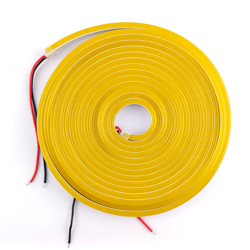 Silicone Intergrated  Lemon Yellow LED strip 612 DC12V IP67 7.2w 9w