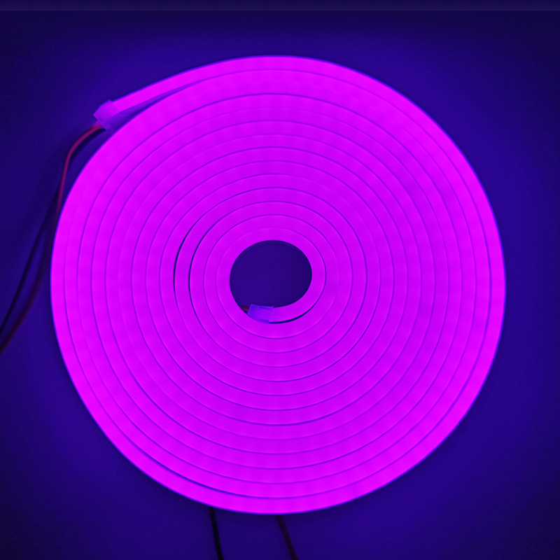 Silicone Intergrated  Purple LED strip 612 DC12V IP67 7.2w 9w