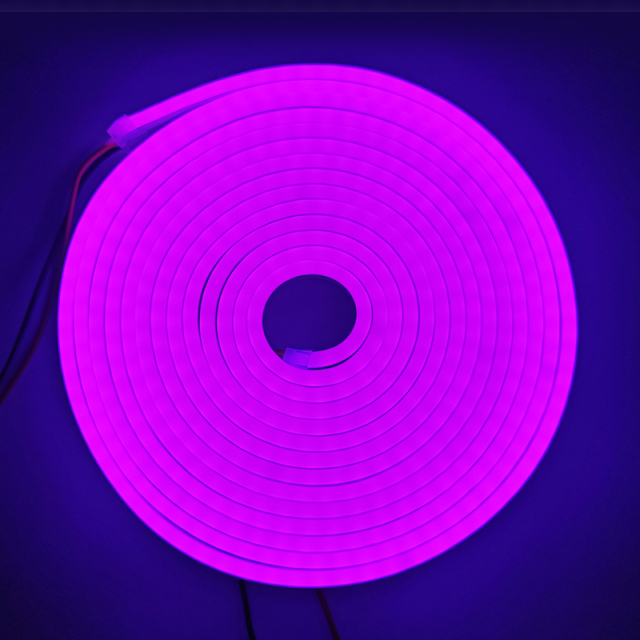 Silicone Intergrated  Purple LED strip 612 DC12V IP67 7.2w 9w