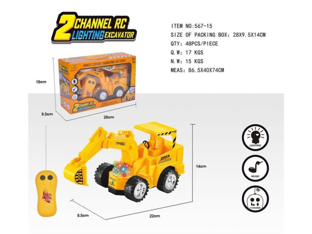 Vehículo de control remoto bidireccional/vehículo de ingeniería de simulación/excavadora de control remoto