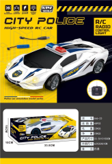 Coche de policía Lamborghini simulado.