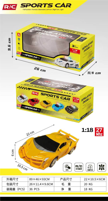 Bugatti simulado en cuatro direcciones/coche teledirigido