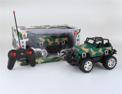 Vehículo todoterreno Wrangler de camuflaje con control remoto de cuatro vías 1:18