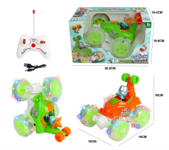 Coche teledirigido con acrobacias volcables de Plants vs. Zombies, con demostración automática con un solo botón e iluminación