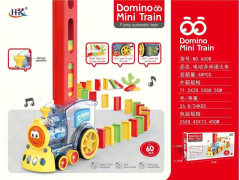 Tren dominó eléctrico transparente con sonido y luz