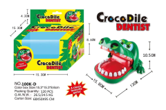 Juego de mesa para padres e hijos de cocodrilo que muerde la mano