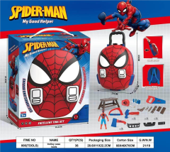 Maleta con ruedas para guardar herramientas de Spider-Man.