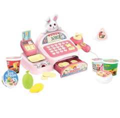 Serie Play House Categoría de almacenamiento de moneda Dibujos animados Conejo lindo Simulación Caja registradora de supermercado