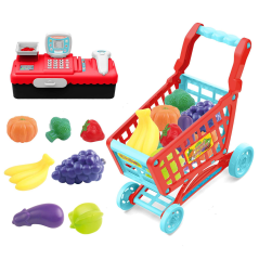 Caja registradora de almacenamiento de moneda de la serie Play House + carrito de compras