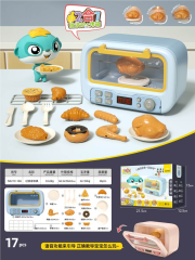 Horno microondas multifuncional guiado por voz 2 en 1 de juguete de cocina simulado