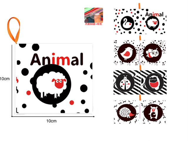 Libro de tela sobre cognición animal (4 páginas y 8 caras)