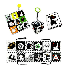 Libro de tela colgante para cabecera de cuna (juego de 3 piezas)