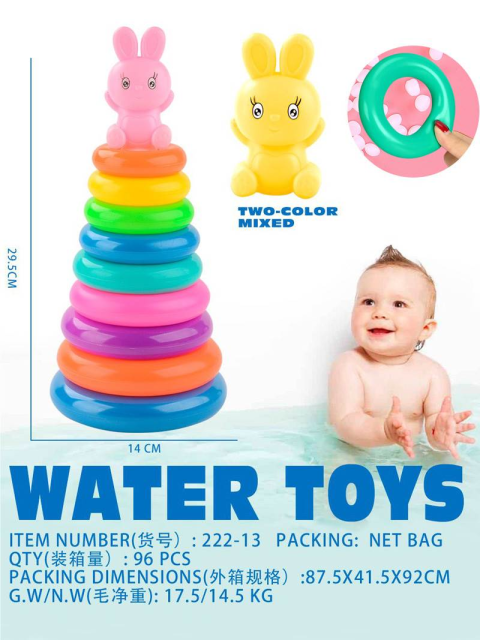 Torre arcoíris educativa infantil Jenga conejito de 9 capas