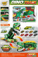 Dinosaur Storage transformó un camión contenedor con pista de deglución competitivo con dos coches de aleación