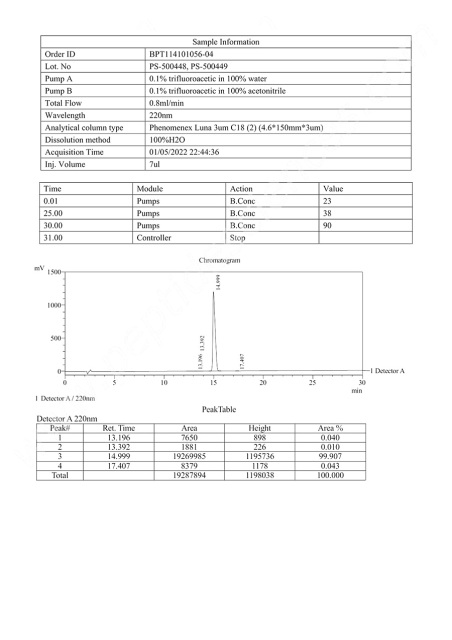 peptides Melanotan II CAS 121062-08-6 10mg *10vials