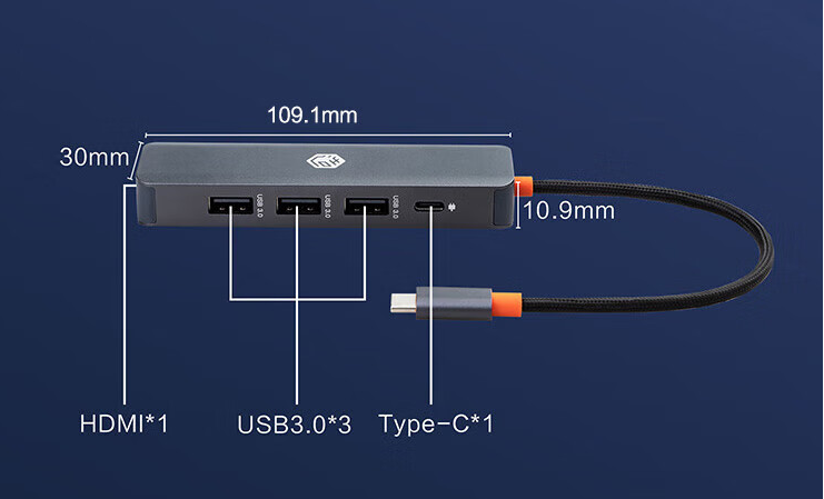 usb dock type-c Dock 5 in 1 PD100W fast charge-The product is a free gift after purchasing any product and cannot be purchased separately.