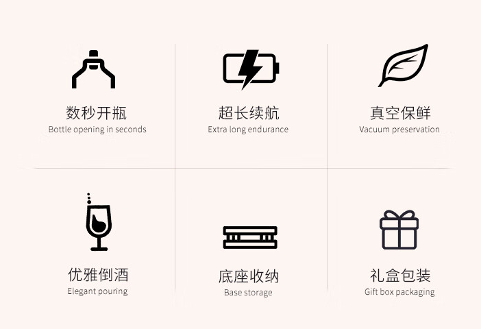 CLITON Electric Wine opener Rechargeable home automatic 5 in 1 set-CLITON Electric Wine opener Rechargeable home automatic