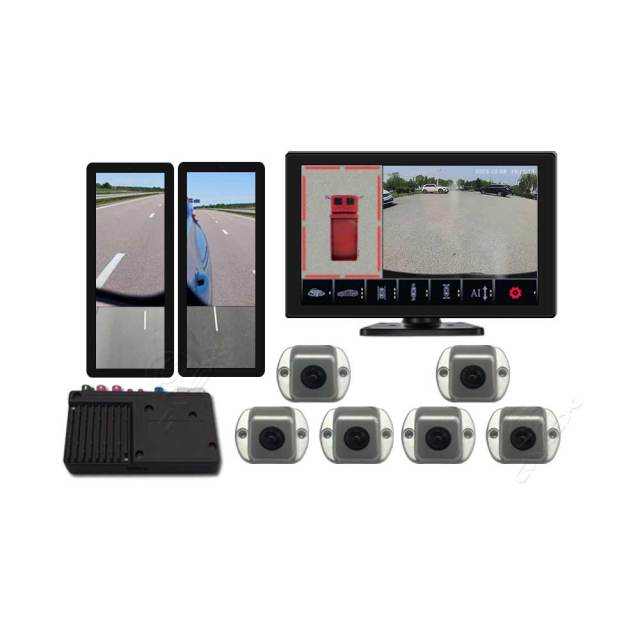 360 Degree Car Security Camera 3D Bird View System 6 Way Split Screen Car Reversing Aid 360 Camera with electronic mirror