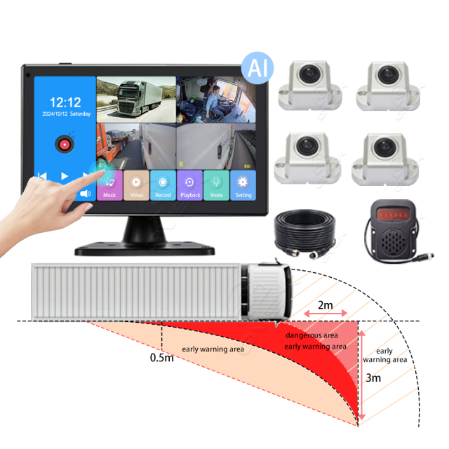 10.1-inch 4CH Voice-controlled BSD Touchscreen all-in-one Device Blind Spot Monitoring System Solution,10.1-inch 4CH Voice-controlled BSD Touchscreen all-in-one Device Blind Spot Monitoring System Solution