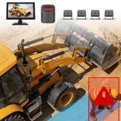 4-CH Blind Spot Detection System for Loader with 10.1" Touch Monitor AI Pedestrian Vehicle Alert Waterproof Cameras and Alarm,4-CH Blind Spot Detection System for Loader with 10.1" Touch Monitor AI Pedestrian Vehicle Alert Waterproof Cameras and Alarm