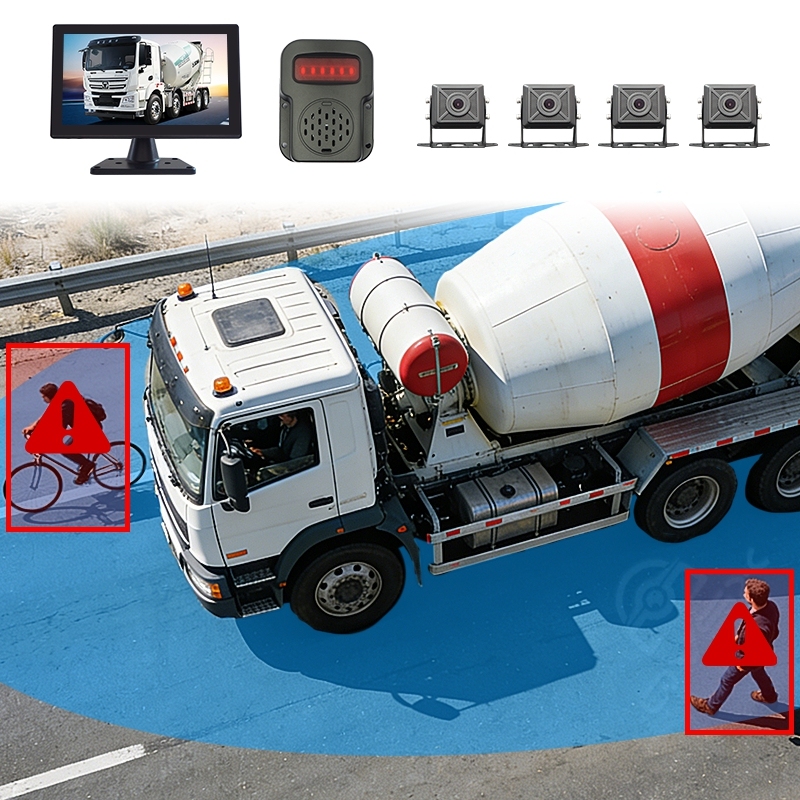 AI Blind Spot Safety System for Concrete Mixer Truck - 360° Detection Prevents Collisions Car Reversing Aid,AI Blind Spot Safety System for Concrete Mixer Truck - 360° Detection Prevents Collisions Car Reversing Aid