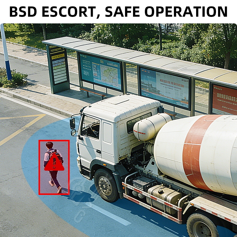 AI Blind Spot Safety System for Concrete Mixer Truck - 360° Detection Prevents Collisions Car Reversing Aid,AI Blind Spot Safety System for Concrete Mixer Truck - 360° Detection Prevents Collisions Car Reversing Aid