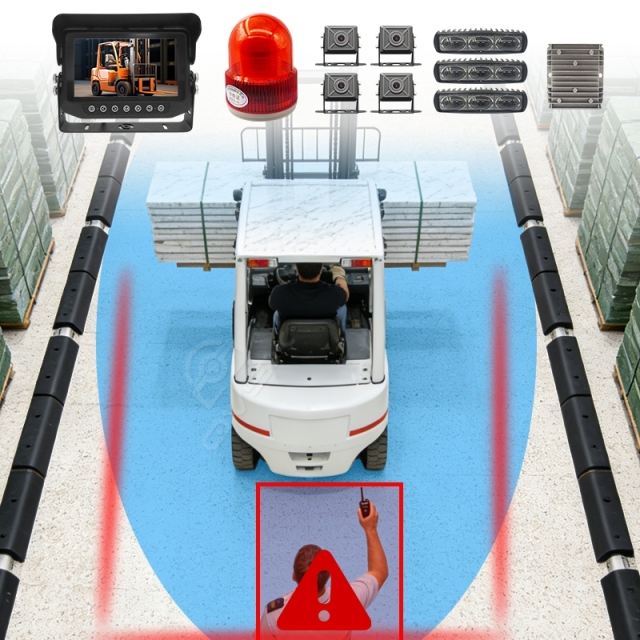 4CH Forklift Camera System – 360° Blind Spot Monitoring for Warehouses,4CH Forklift Camera System – 360° Blind Spot Monitoring for Warehouses