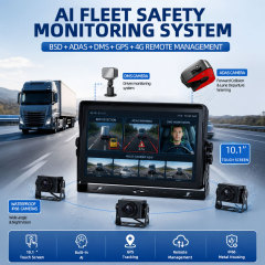10.1 Inch AI Fleet Safety System | Real-Time Driver Monitoring & BSD | 1080P DVR for Trucks & Buses,10.1英寸AI车队安全系统 | 实时驾驶员监控与盲区检测 | 卡车及客车专用1080P行车记录仪