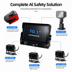 10.1 Inch AI Fleet Safety System | Real-Time Driver Monitoring & BSD | 1080P DVR for Trucks & Buses,10.1英寸AI车队安全系统 | 实时驾驶员监控与盲区检测 | 卡车及客车专用1080P行车记录仪