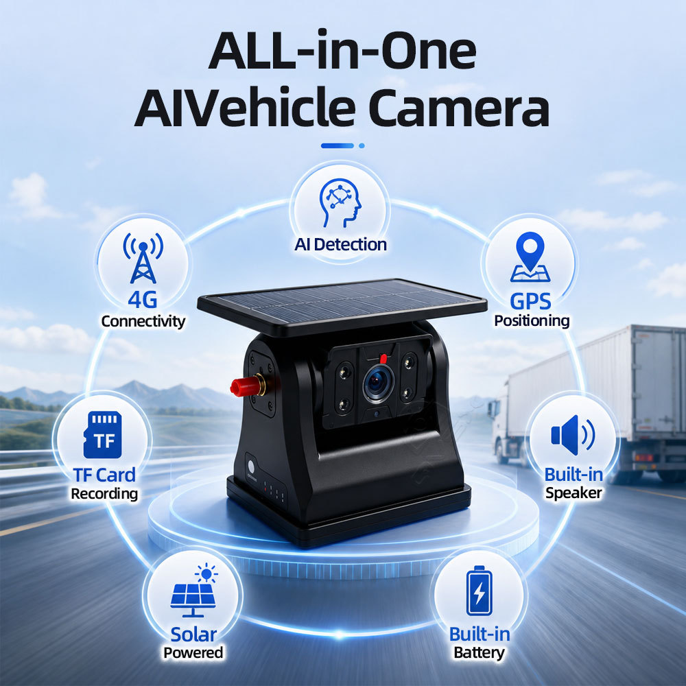 AI 4G Solar Vehicle Camera with GPS Pedestrian Detection and Voice Warning,AI 4G Solar Vehicle Camera with GPS Pedestrian Detection and Voice Warning