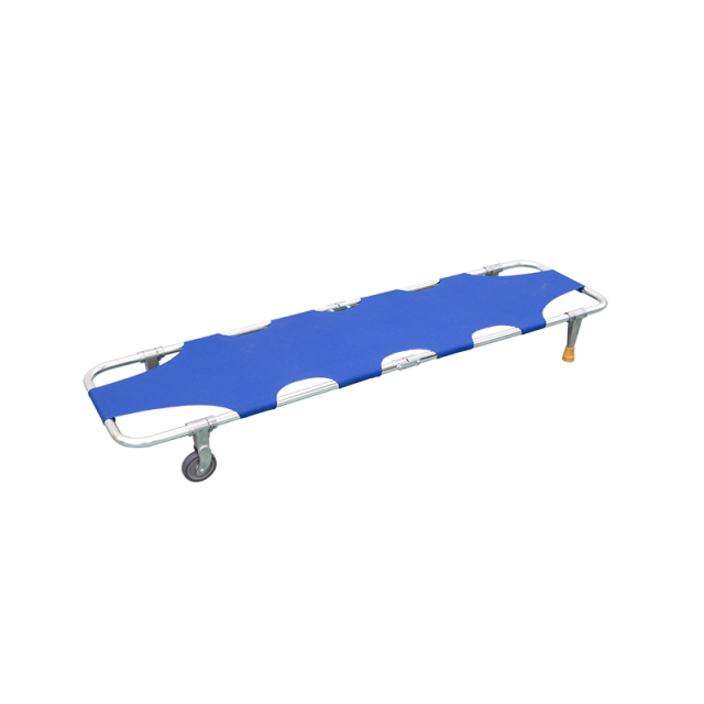 HR-C018 A High-Quality Aluminum Alloy Folding Stretcher with Wheels and Handles, crafted by folding stretcher manufacturer