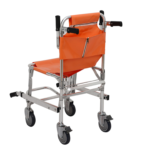 High Quality Aluminum Alloy Folding Stair Stretcher With Orange PVC Materials | HR-D007