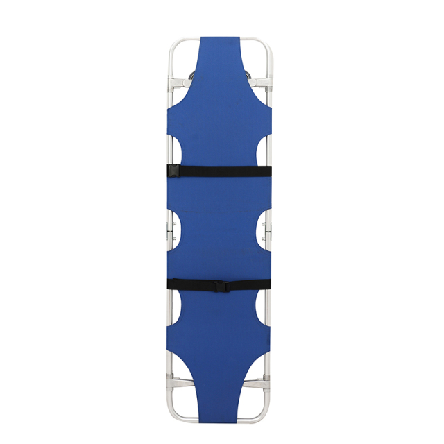 HR-C018 A High-Quality Aluminum Alloy Folding Stretcher with Wheels and Handles, crafted by folding stretcher manufacturer