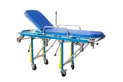 Blue Aluminum Alloy Ambulance Stretcher With IV Pole For Emergency Rescue | HR-E004