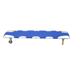 HR-C018 A High-Quality Aluminum Alloy Folding Stretcher with Wheels and Handles, crafted by folding stretcher manufacturer