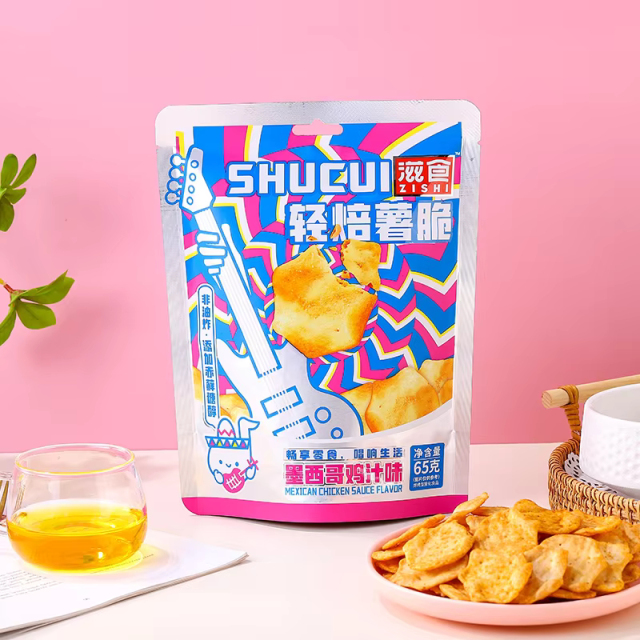 Chicken sauce flavored potato chips