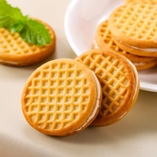 Strawberry sandwich cookies