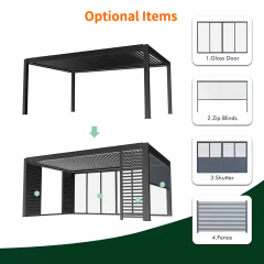 智能电动翻转百叶凉亭