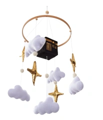 Vente en gros, assurance qualité, fini, cloche de lit bohème, jouets suspendus pour lit bébé, musical, printemps, islamique, kaaba, mobiles en feutre pour bébé