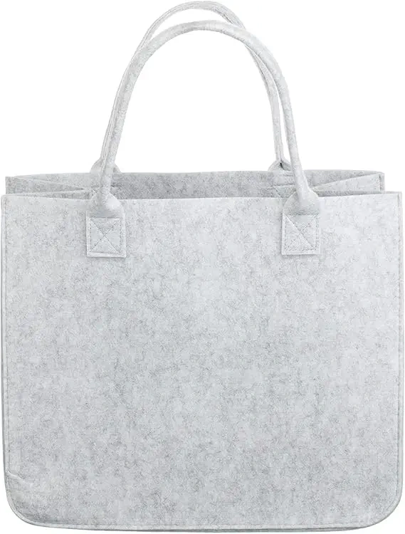 hot selling new style creative women men deer embossing business travel shopping basket leisure shoulder felt bag