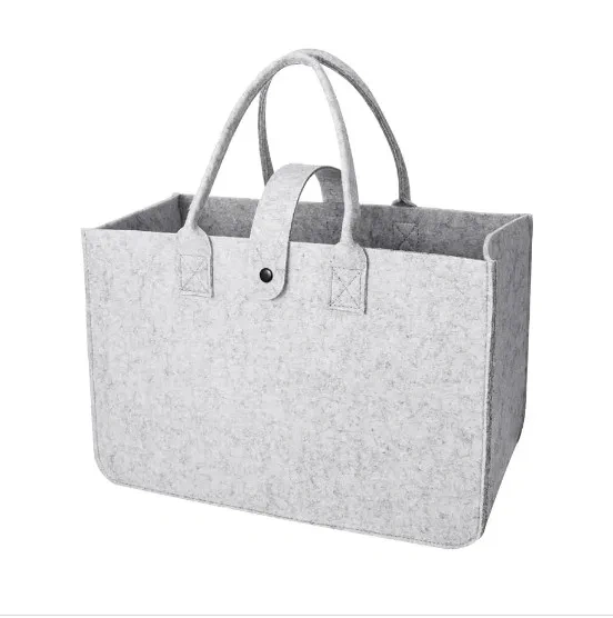 wholesale new multicolor custom foldable reusable shopper handle carrying toys shopping going out storage felt bag