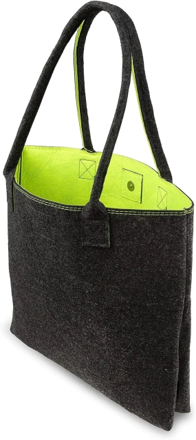 atacado personalizado dobrável com fechadura versátil grande lenha armazenamento madeira alça cesta de compras carregando sacos de feltro