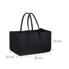 Cesta porta leña de fieltro grande, resistente y duradera, de Progift