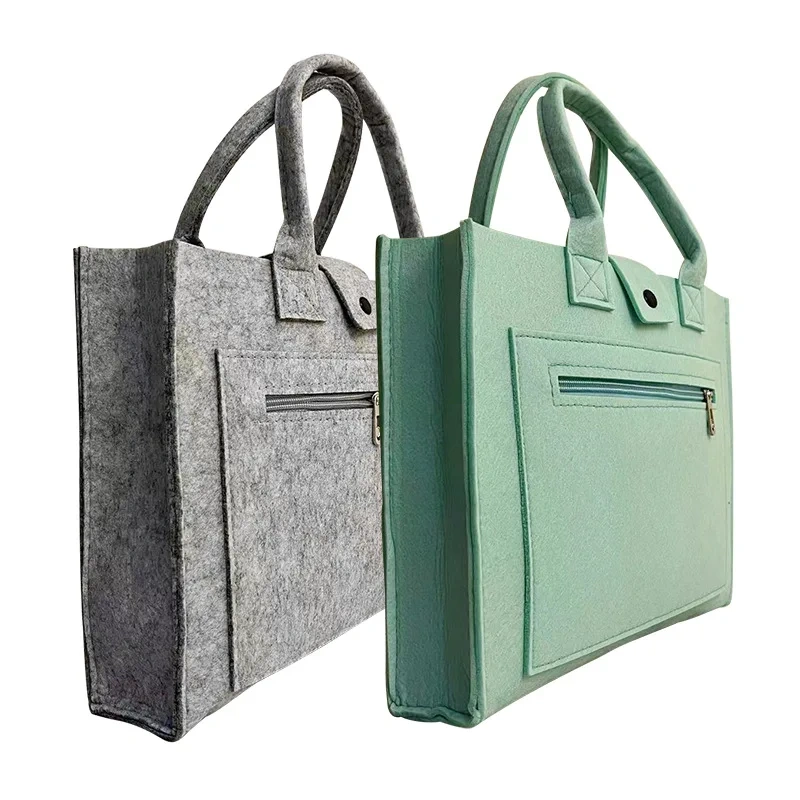 wholesale free shipping female felt reusable grocery custom printed logo tote bag for ladies