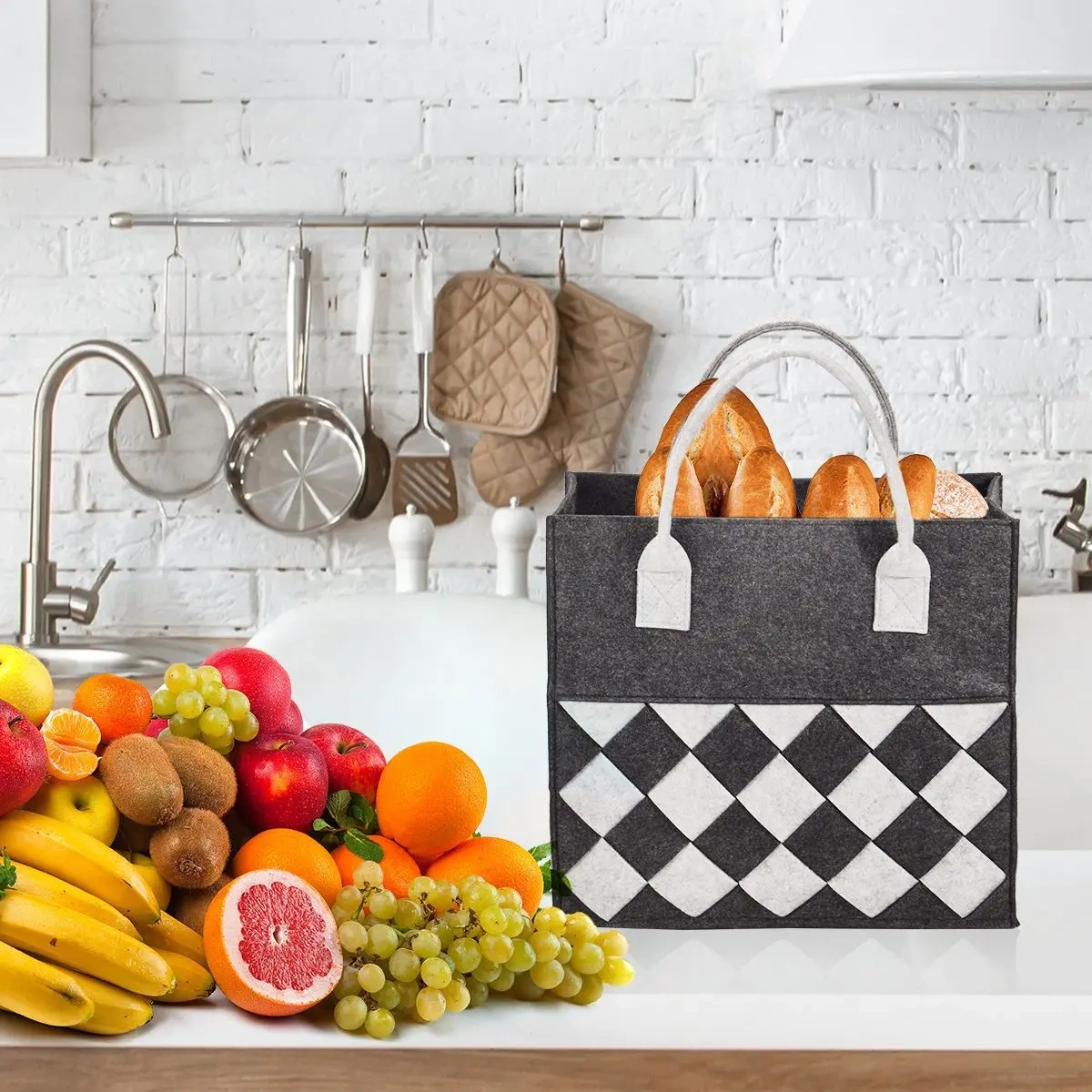 2024 manufacturer cute collapsible low price women's handbag felt tote bags with custom printed logo