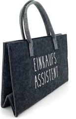 Sản phẩm mới năm 2024 100% tự nhiên đa năng giỏ đựng đồ mua sắm tay cầm trợ lý mua sắm túi nỉ than chì