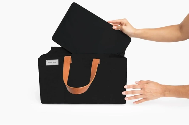 Sac à main à bas prix pour enseignants, fournitures scolaires, papeterie, artisanat, design ouvert, imitation cuir, poignées en feutre