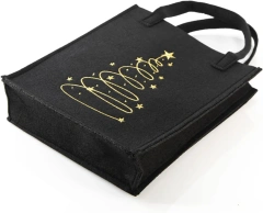 Bolsas de fieltro para compras, de lujo, recicladas, sostenibles, pequeñas, de oro negro, edición nueva de 2024